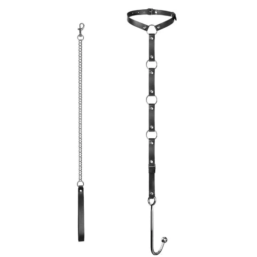 Anal Kinky Hook 5853 Collar Leash with EverydayUse and 1218